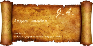 Jeges Amadea névjegykártya