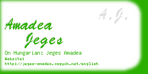 amadea jeges business card